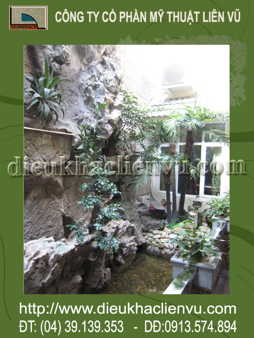 Tiểu cảnh nước đẹp hợp phong thủy nhà anh Chiến Sông Công Thái Nguyên